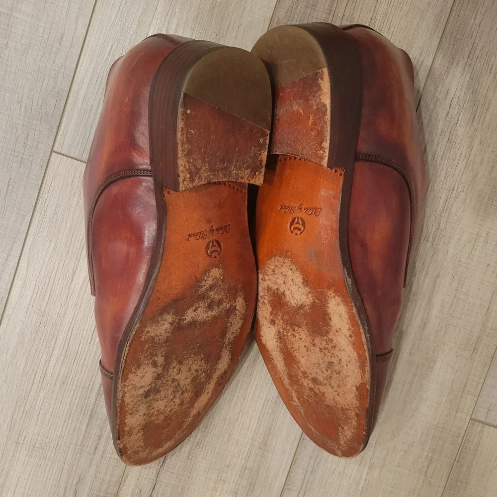 DON'S FOOTWEAR MEN'S DOUBLE MONK STRAP HAND MADE LEATHER SHOES SIZE 13